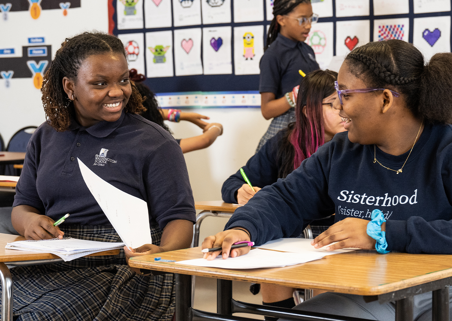 Mya at the Washington School for Girls, where she found her voice and her path to a top boarding school.