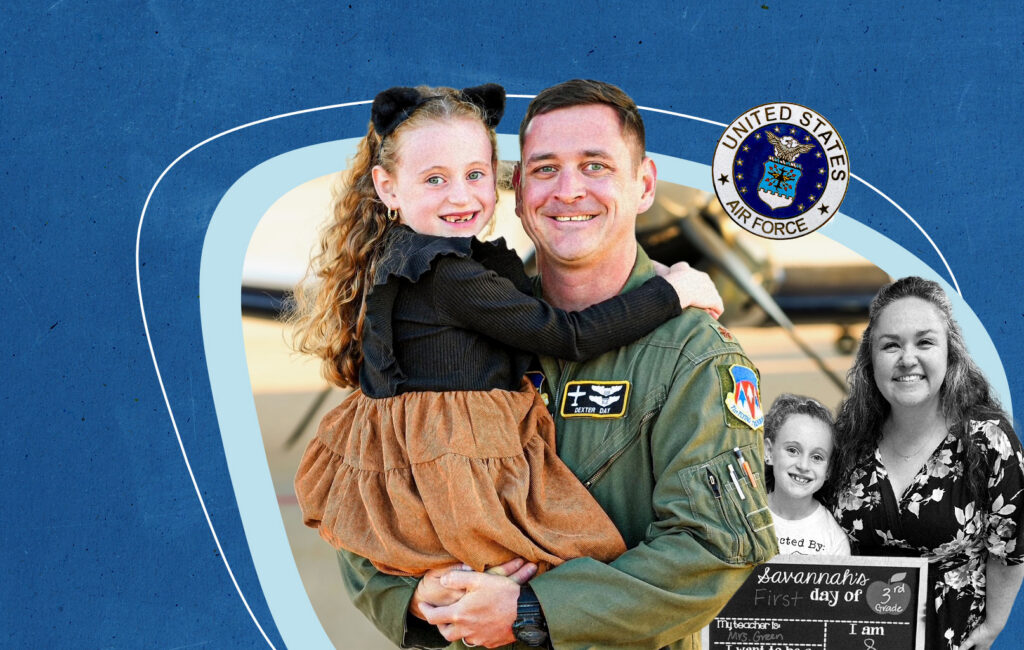 Carol Day and her daughter Savannah, a military family who found stability through school choice