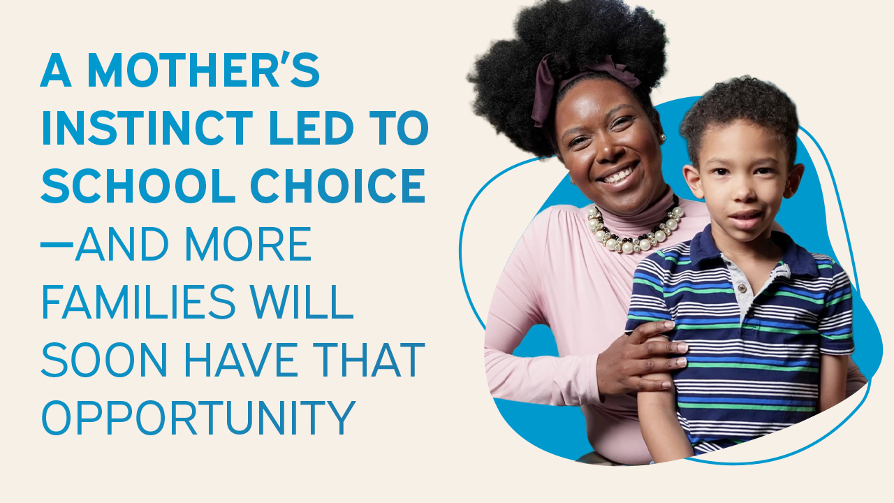 A mother and child whose school choice story shows how the right learning environment can unlock a student's potential.