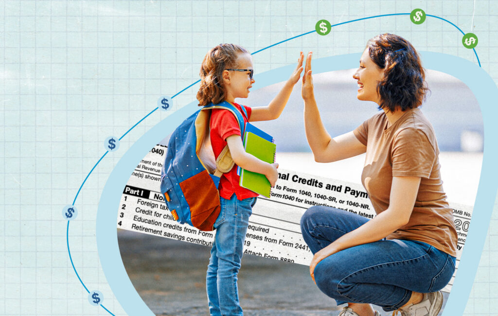Illustration of a donor's contribution moving through a Scholarship Granting Organization to a student